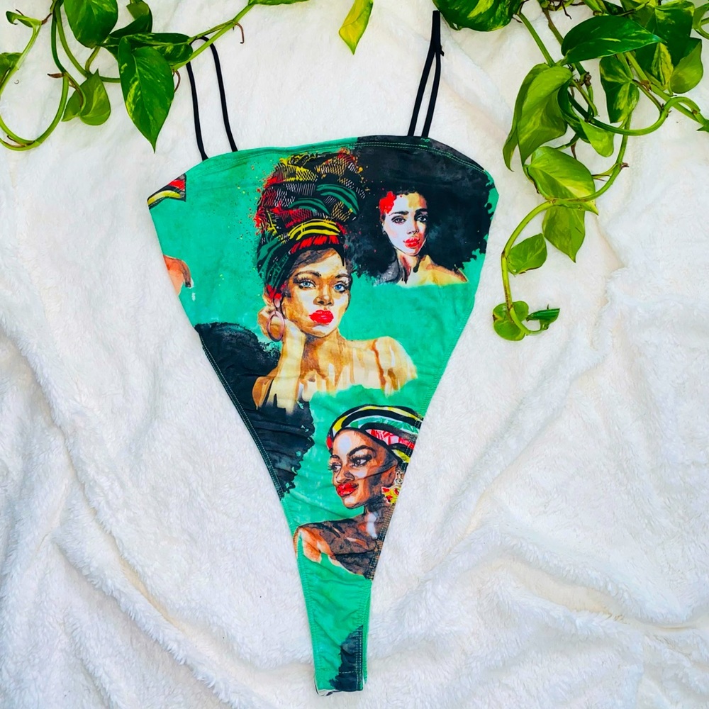 African Print Bodysuit